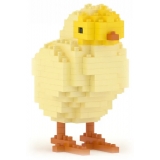 Jekca - Chick 01 - Big - Lego - Scultura - Costruzione - 4D - Animali di Mattoncini - Toys