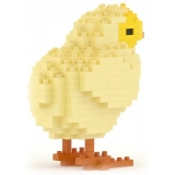 Jekca - Chick 01 - Big - Lego - Scultura - Costruzione - 4D - Animali di Mattoncini - Toys