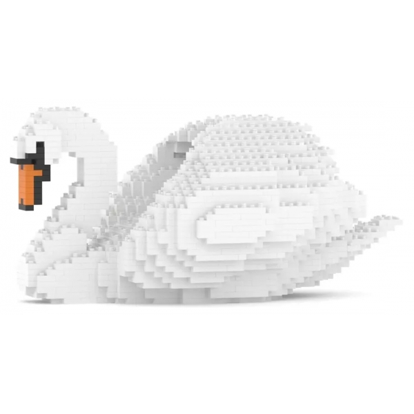 Jekca - Swan 01 - Big - Lego - Scultura - Costruzione - 4D - Animali di Mattoncini - Toys