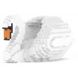 Jekca - Swan 01 - Big - Lego - Sculpture - Construction - 4D - Brick Animals - Toys