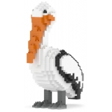 Jekca - Pelican 01 - Big - Lego - Sculpture - Construction - 4D - Brick Animals - Toys