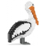 Jekca - Pelican 01 - Big - Lego - Sculpture - Construction - 4D - Brick Animals - Toys