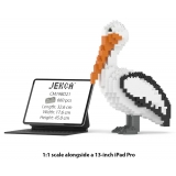 Jekca - Pelican 01 - Big - Lego - Sculpture - Construction - 4D - Brick Animals - Toys