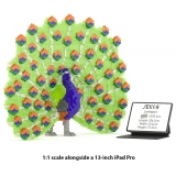 Jekca - Peacock 01 - Big - Lego - Sculpture - Construction - 4D - Brick Animals - Toys