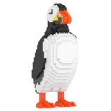 Jekca - Puffin 01 - Big - Lego - Scultura - Costruzione - 4D - Animali di Mattoncini - Toys