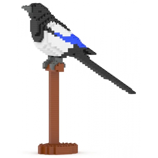 Jekca - Magpie 01S - Lego - Sculpture - Construction - 4D - Brick Animals - Toys