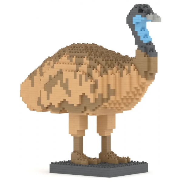 Jekca - Emu 01 - Big - Lego - Scultura - Costruzione - 4D - Animali di Mattoncini - Toys