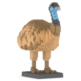 Jekca - Emu 01 - Big - Lego - Scultura - Costruzione - 4D - Animali di Mattoncini - Toys