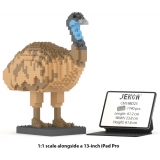 Jekca - Emu 01 - Big - Lego - Scultura - Costruzione - 4D - Animali di Mattoncini - Toys