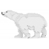 Jekca - Polar Bear 01 - Big - Lego - Sculpture - Construction - 4D - Brick Animals - Toys