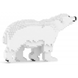 Jekca - Polar Bear 01 - Big - Lego - Sculpture - Construction - 4D - Brick Animals - Toys