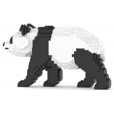 Jekca - Panda 03 - Big - Lego - Scultura - Costruzione - 4D - Animali di Mattoncini - Toys