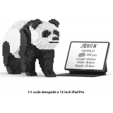 Jekca - Panda 03 - Big - Lego - Scultura - Costruzione - 4D - Animali di Mattoncini - Toys