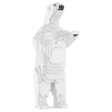 Jekca - Polar Bear 02 - Big - Lego - Sculpture - Construction - 4D - Brick Animals - Toys