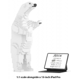 Jekca - Polar Bear 02 - Big - Lego - Sculpture - Construction - 4D - Brick Animals - Toys