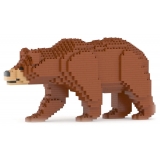 Jekca - Brown Bear 01 - Big - Lego - Sculpture - Construction - 4D - Brick Animals - Toys