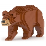 Jekca - Brown Bear 01 - Big - Lego - Sculpture - Construction - 4D - Brick Animals - Toys