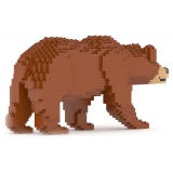 Jekca - Brown Bear 01 - Big - Lego - Sculpture - Construction - 4D - Brick Animals - Toys