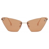 Fendi - Fendi First Crystal - Cat Eye Sunglasses - Brown - Sunglasses - Fendi Eyewear