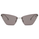 Fendi - Fendi First Crystal - Occhiali da Sole Cat Eye - Grigio - Occhiali da Sole - Fendi Eyewear