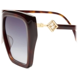 Fendi - FF Diamonds - Occhiali da Sole Squadrata Oversize - Marrone - Occhiali da Sole - Fendi Eyewear