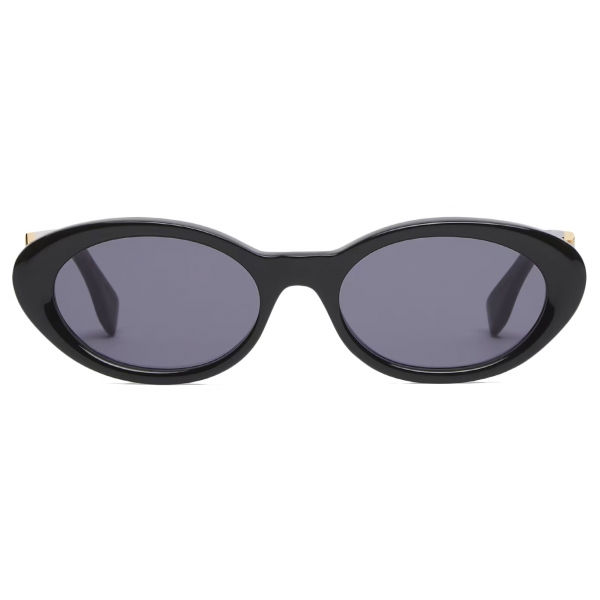 Fendi - FF Diamonds - Oval Sunglasses - Black - Sunglasses - Fendi Eyewear