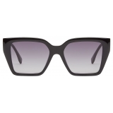 Fendi - FF Diamonds - Oversize Square Sunglasses - Black - Sunglasses - Fendi Eyewear