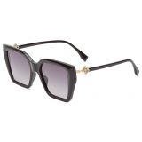 Fendi - FF Diamonds - Occhiali da Sole Squadrata Oversize - Nero - Occhiali da Sole - Fendi Eyewear