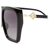 Fendi - FF Diamonds - Occhiali da Sole Squadrata Oversize - Nero - Occhiali da Sole - Fendi Eyewear