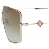 Fendi - FF Diamonds - Oversize Square Sunglasses - Grey - Sunglasses - Fendi Eyewear