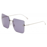 Fendi - Fendi First Crystal - Occhiali da Sole Squadrata Oversize - Blu - Occhiali da Sole - Fendi Eyewear