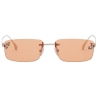 Fendi - Fendi First Crystal - Occhiali da Sole Rettangolare - Rosa - Occhiali da Sole - Fendi Eyewear