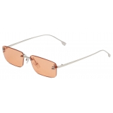 Fendi - Fendi First Crystal - Occhiali da Sole Rettangolare - Rosa - Occhiali da Sole - Fendi Eyewear