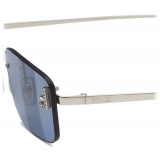 Fendi - Fendi First Crystal - Occhiali da Sole Rettangolare - Blu - Occhiali da Sole - Fendi Eyewear