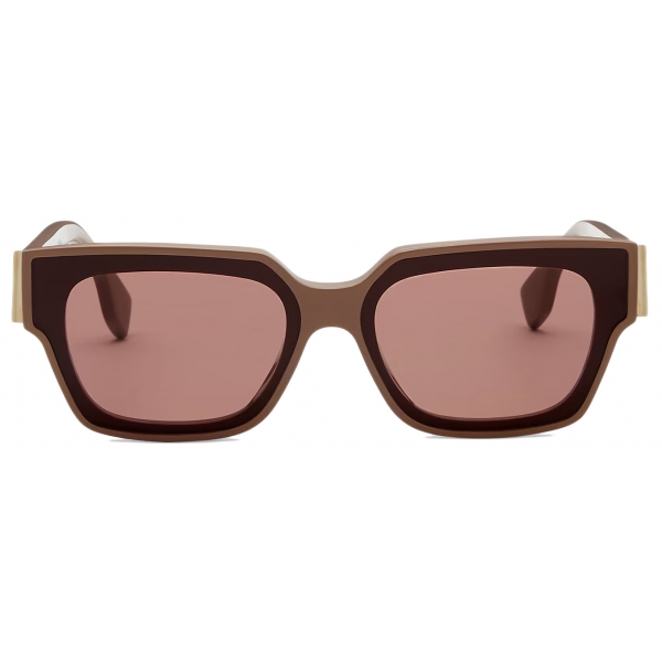 Fendi - Fendi First - Occhiali da Sole Rettangolare - Marrone - Occhiali da Sole - Fendi Eyewear