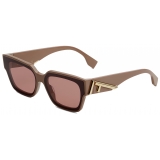 Fendi - Fendi First - Occhiali da Sole Rettangolare - Marrone - Occhiali da Sole - Fendi Eyewear