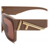 Fendi - Fendi First - Occhiali da Sole Rettangolare - Marrone - Occhiali da Sole - Fendi Eyewear