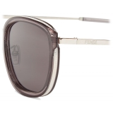 Fendi - Fendi Travel - Occhiali da Sole Rotondi - Grigio - Occhiali da Sole - Fendi Eyewear