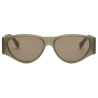 Fendi - FF Squared - Occhiali da Sole Ovale Oversize - Verde - Occhiali da Sole - Fendi Eyewear