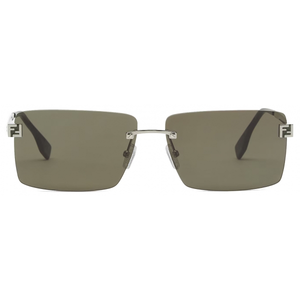 Fendi - Fendi Sky - Rectangular Sunglasses - Green - Sunglasses - Fendi Eyewear