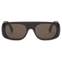 Fendi - Signature - Occhiali da Sole Ovale - Marrone - Occhiali da Sole - Fendi Eyewear