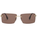 Fendi - Fendi Sky - Occhiali da Sole Rettangolare - Marrone - Occhiali da Sole - Fendi Eyewear