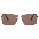 Fendi - Fendi Sky - Rectangular Sunglasses - Brown - Sunglasses - Fendi Eyewear