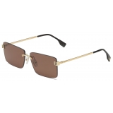 Fendi - Fendi Sky - Occhiali da Sole Rettangolare - Marrone - Occhiali da Sole - Fendi Eyewear