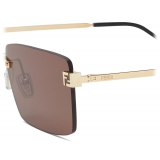 Fendi - Fendi Sky - Occhiali da Sole Rettangolare - Marrone - Occhiali da Sole - Fendi Eyewear