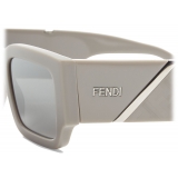 Fendi - Fendi Diagonal - Occhiali da Sole Rettangolare - Grigio - Occhiali da Sole - Fendi Eyewear