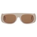 Fendi - Signature - Occhiali da Sole Ovale - Beige - Occhiali da Sole - Fendi Eyewear