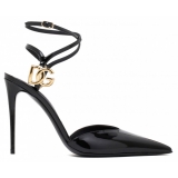 Dolce & Gabbana - Black DG Logo Slingbacks - Dolce & Gabbana Exclusive Luxury Collection