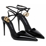 Dolce & Gabbana - Black DG Logo Slingbacks - Dolce & Gabbana Exclusive Luxury Collection