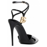 Dolce & Gabbana - Black DG Logo Slingbacks - Dolce & Gabbana Exclusive Luxury Collection